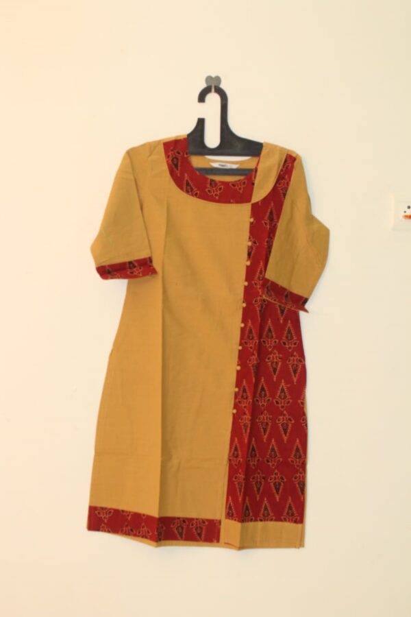 Khaki Color Cotton kurta - WSLKR1017