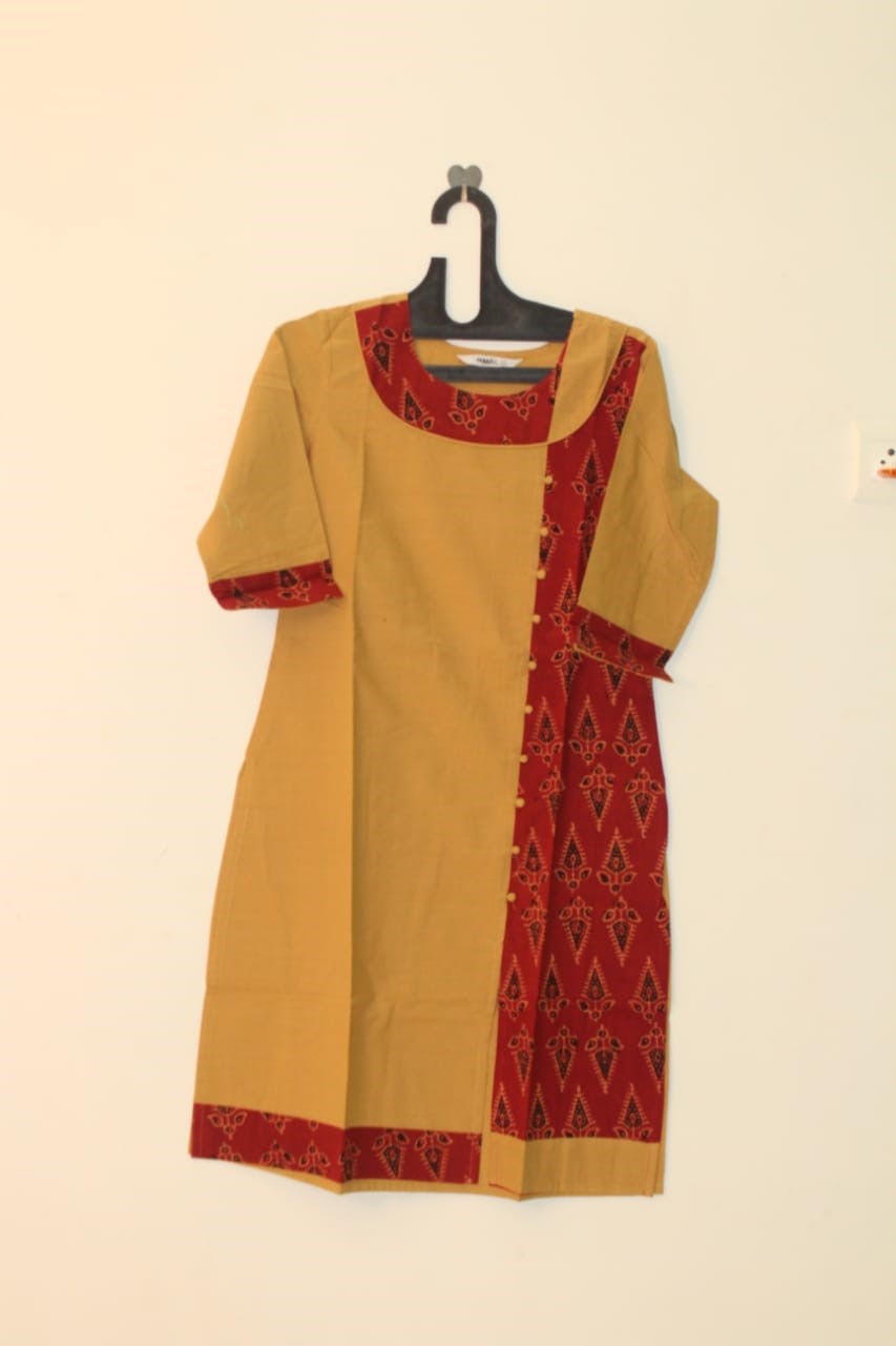 Khaki Color Cotton kurta – WSLKR1017 – Akka Bella