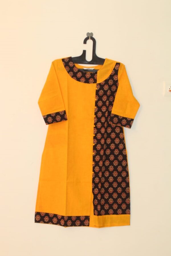 Yellow Color Cotton kurta - WSLYR1020