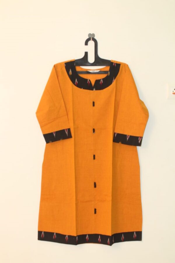 Yellow Color Cotton kurta - WSLYR1022