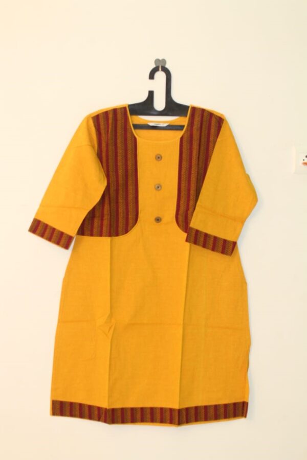 Yellow Color Cotton kurta - WSLYR1034