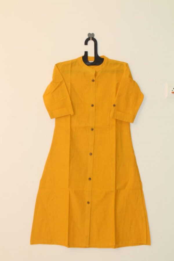 Yellow Color Cotton kurta - WSLYC1036
